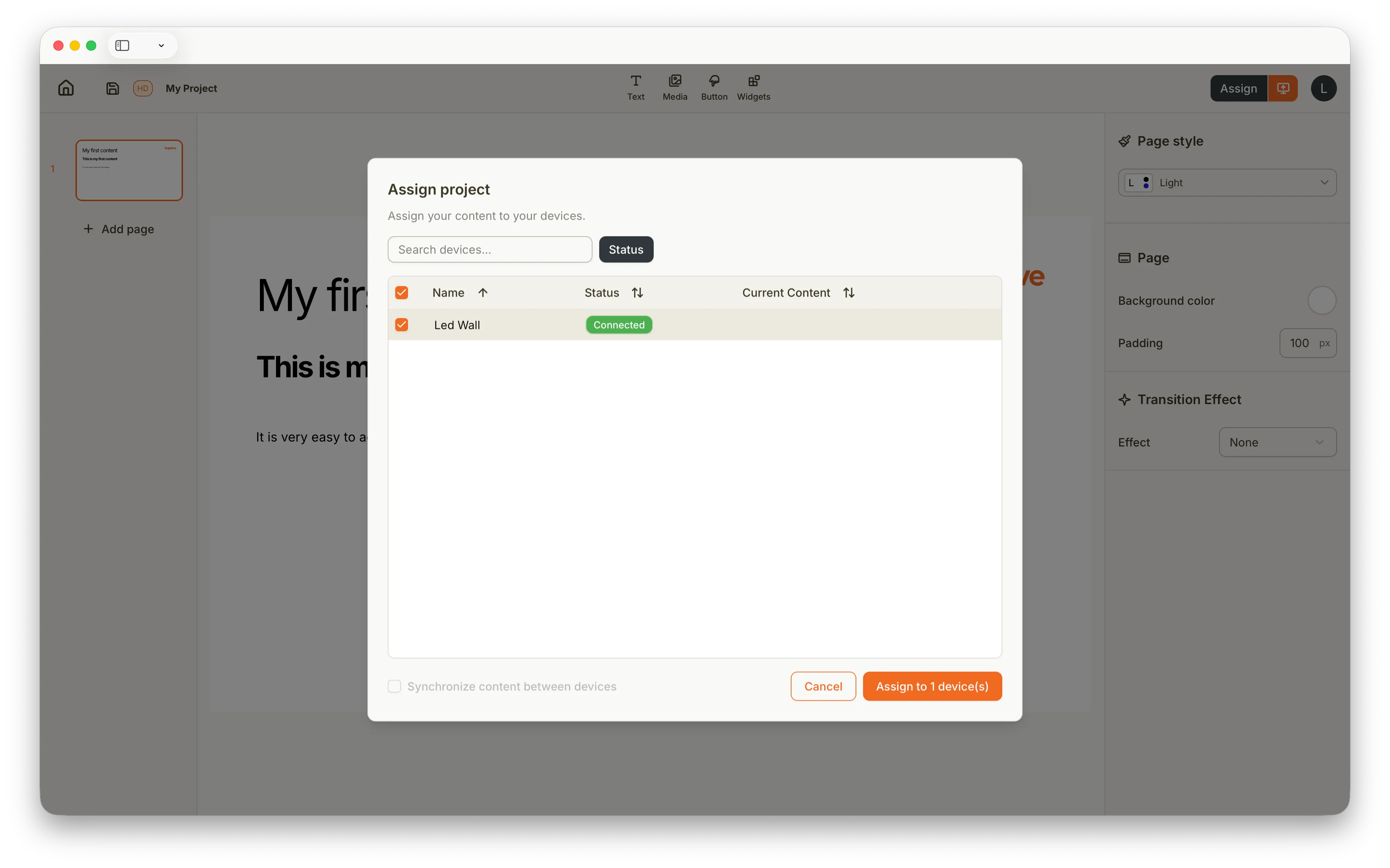 Assign Project to Players