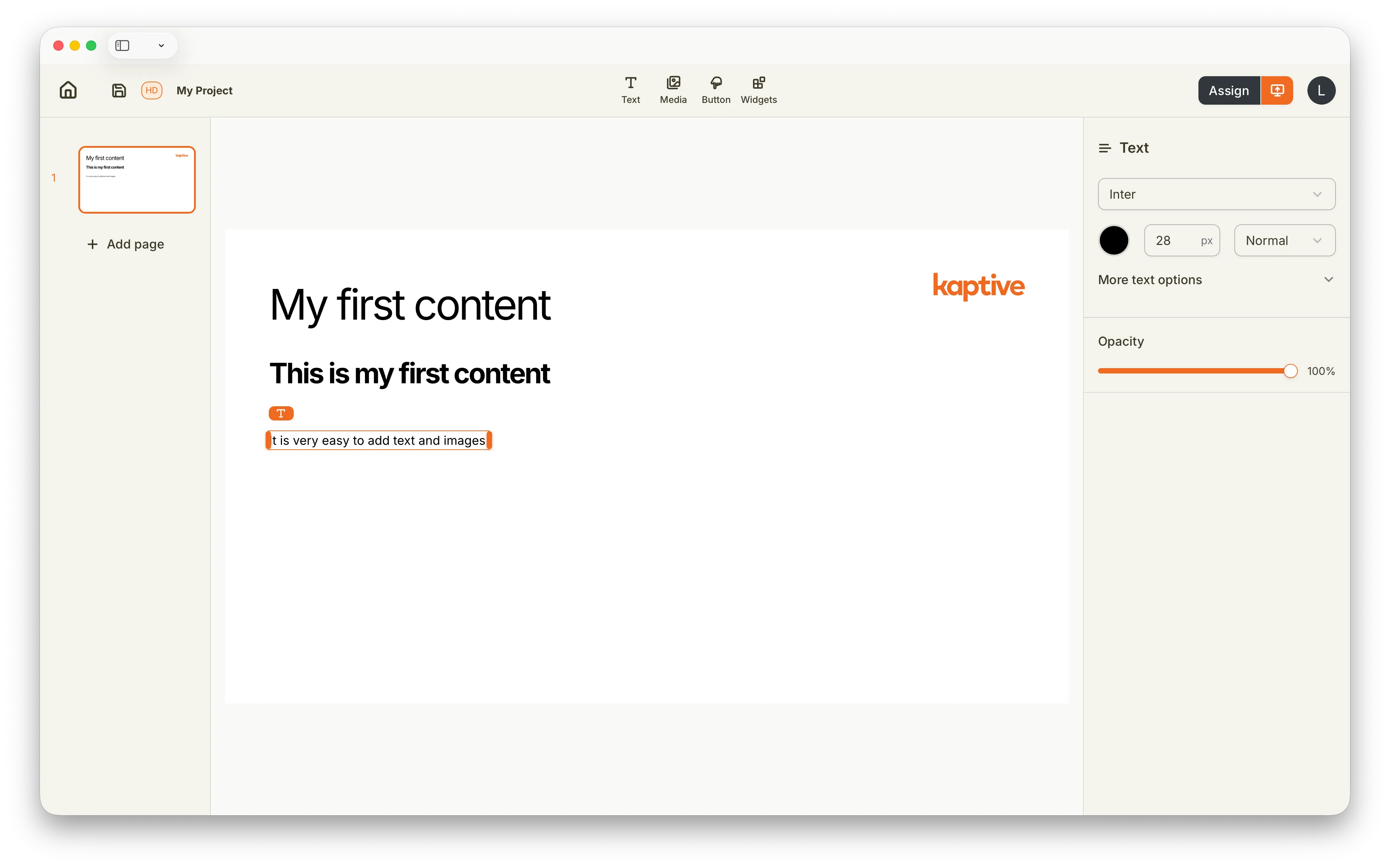 Add Content Elements
